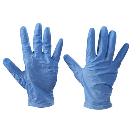 Bsc Preferred 15392, Disposable Gloves, 5 mil Palm, Vinyl, Powder-Free, L, 100 PK, Blue BUY03998686